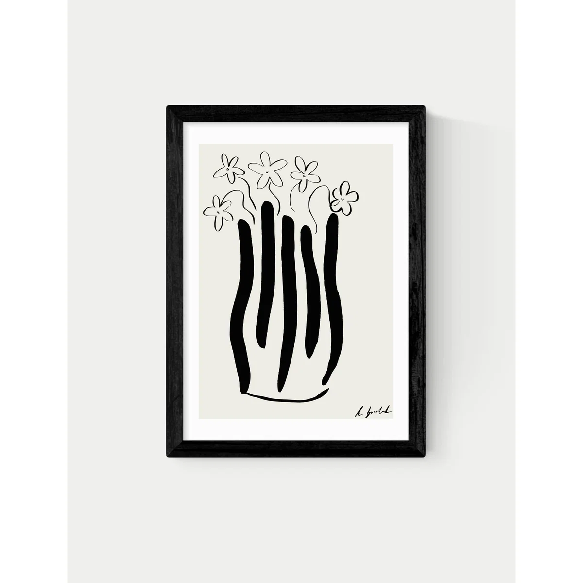 East End Prints Abstract Vase Framed Art Natural – image 2