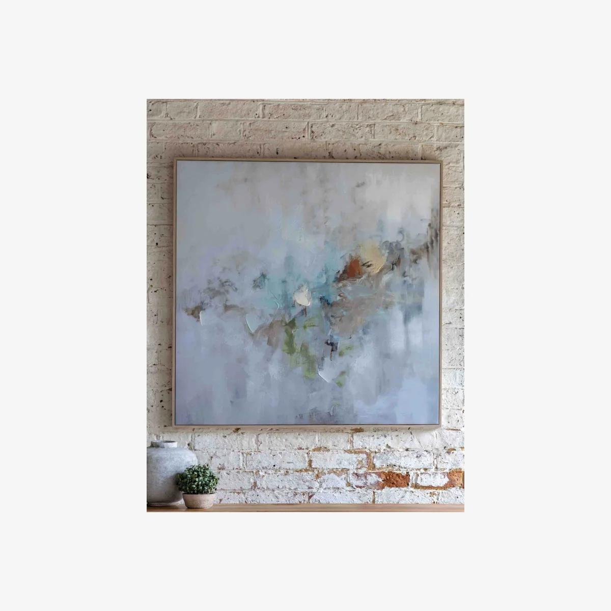 Gallery Direct New Day Framed Canvas Pale Blue – image 1