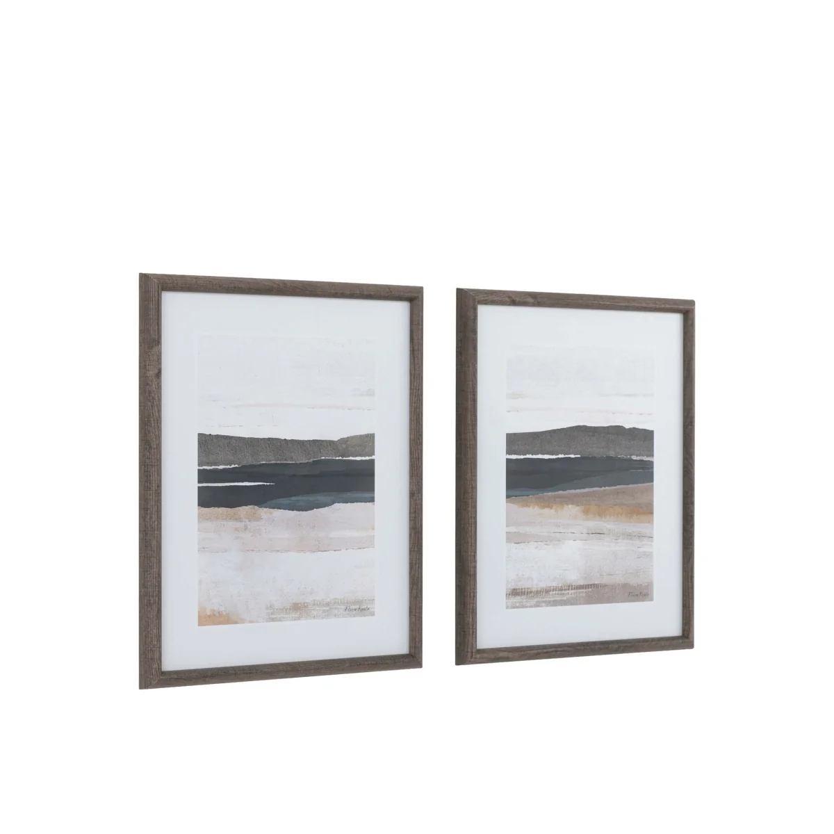 Gallery Direct Set of Two Drift Away Framed Art Taupe – image 3