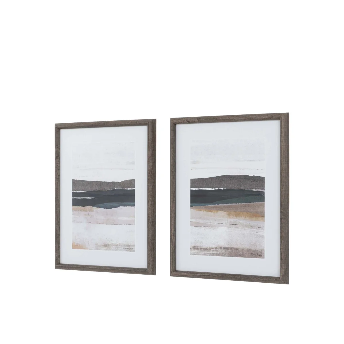 Gallery Direct Set of Two Drift Away Framed Art Taupe – image 4