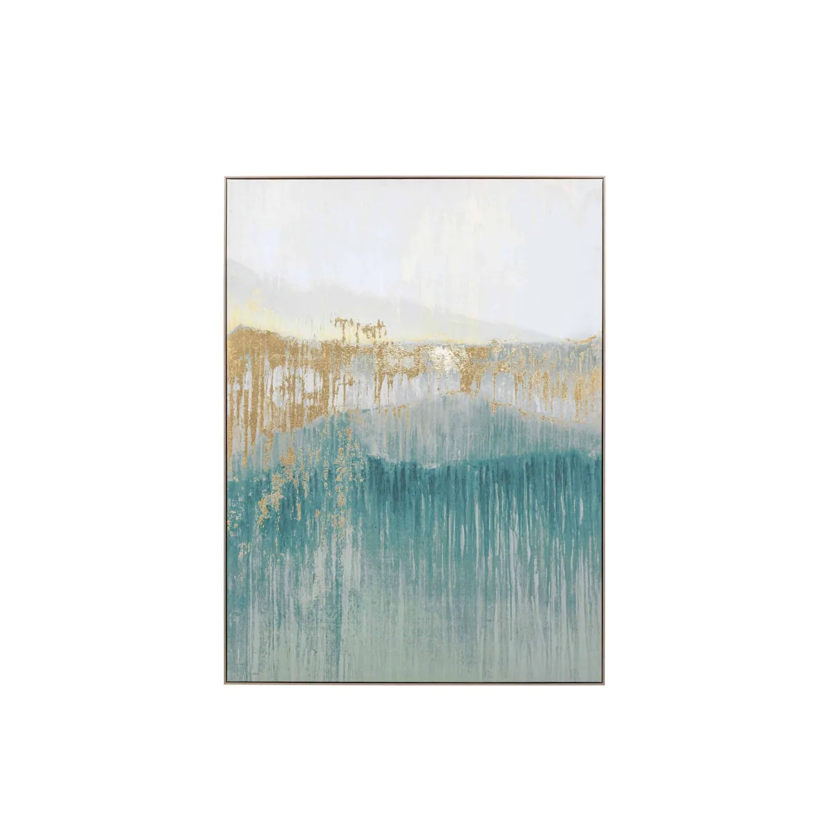 Gallery Direct Early Morning Horizon Framed Canvas Teal – image 2