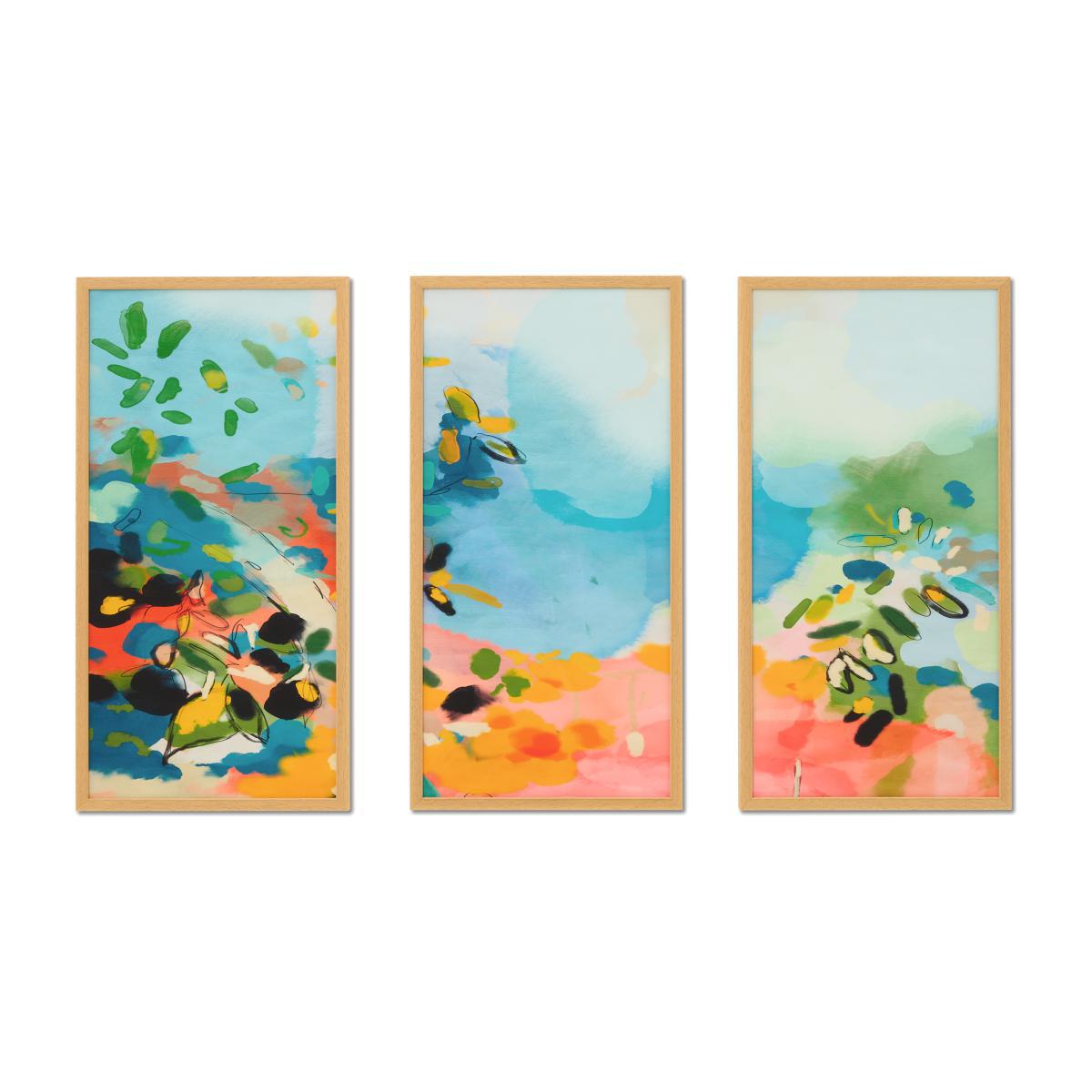 Ana Rut Bre, 'Garden with Sea View' Set of 3 Framed Prints, 30 x 60cm – image 1