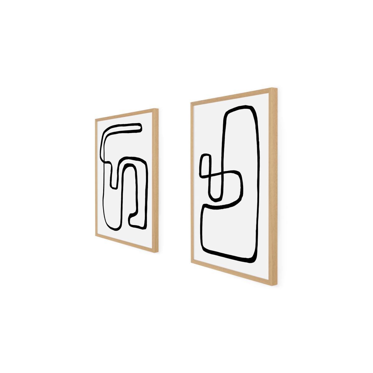 Rafael Farias, 'Arla Abstract Knots' Set of 2 Framed Prints (More Sizes Available) – image 5