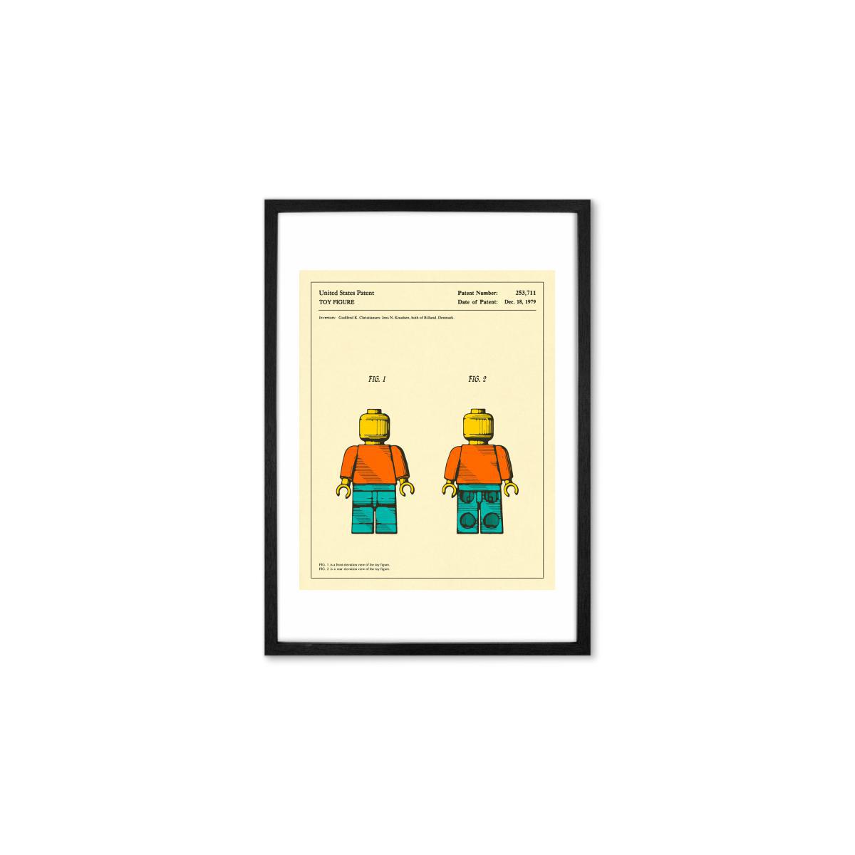 Jazzberry Blue, 'Retro Toy Figure Patent' Framed Print (More Sizes Available) – image 2