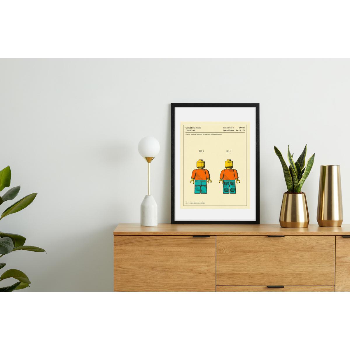 Jazzberry Blue, 'Retro Toy Figure Patent' Framed Print (More Sizes Available) – image 3