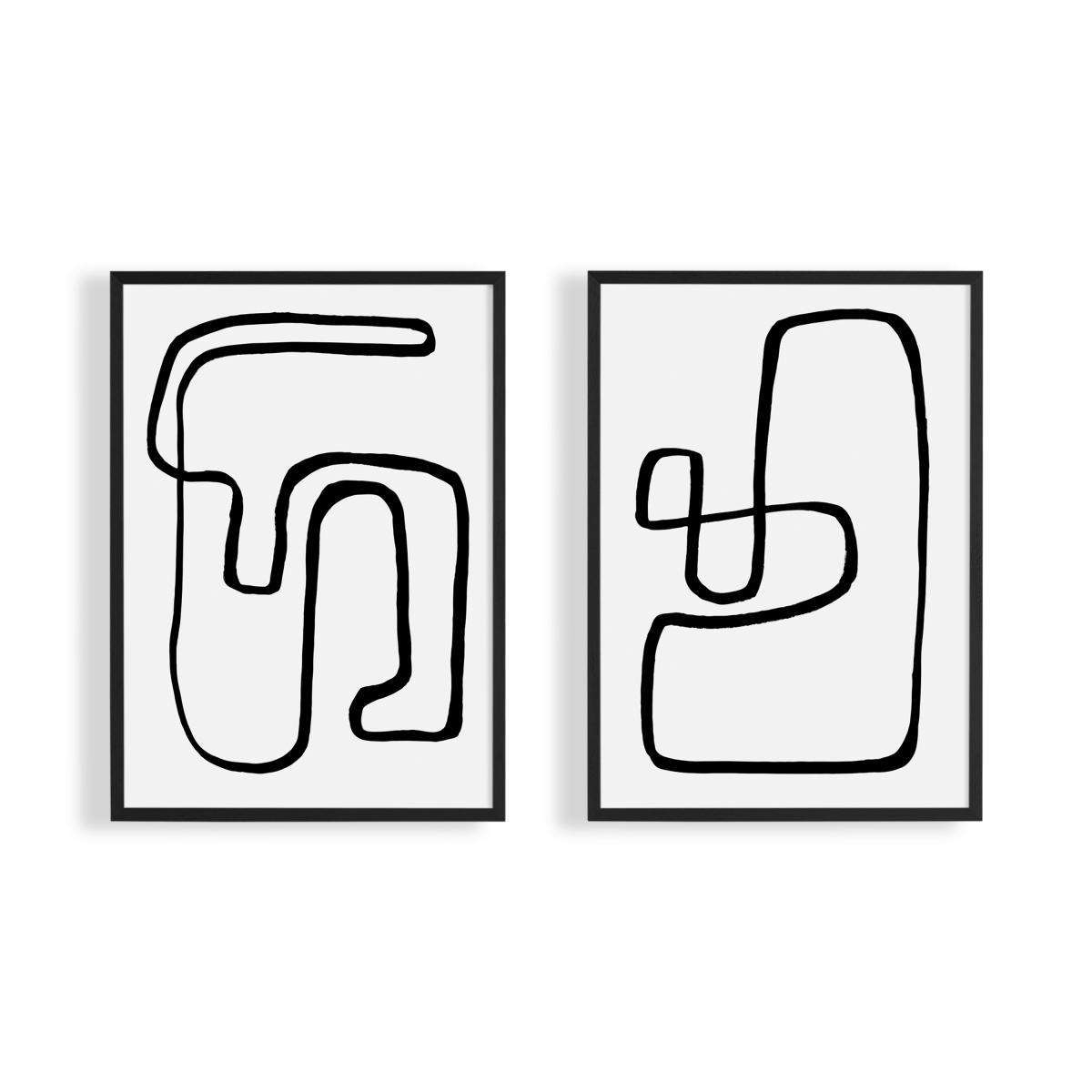 Rafael Farias, 'Arla Abstract Knots' Set of 2 Framed Prints, A2 – image 2
