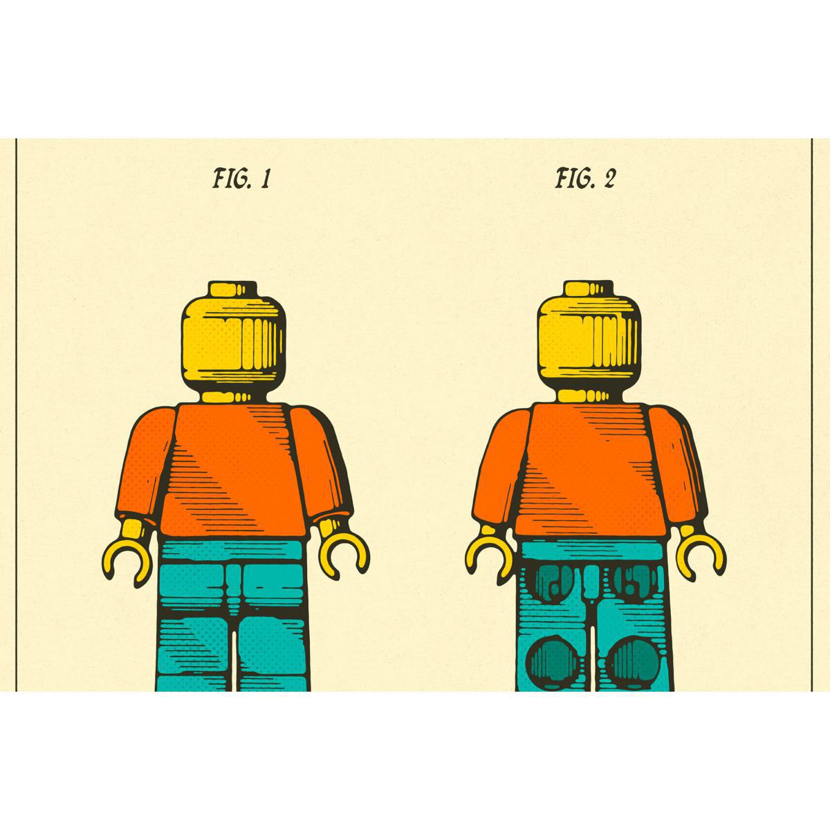 Jazzberry Blue, 'Retro Toy Figure Patent' Framed Print, A3 – image 6