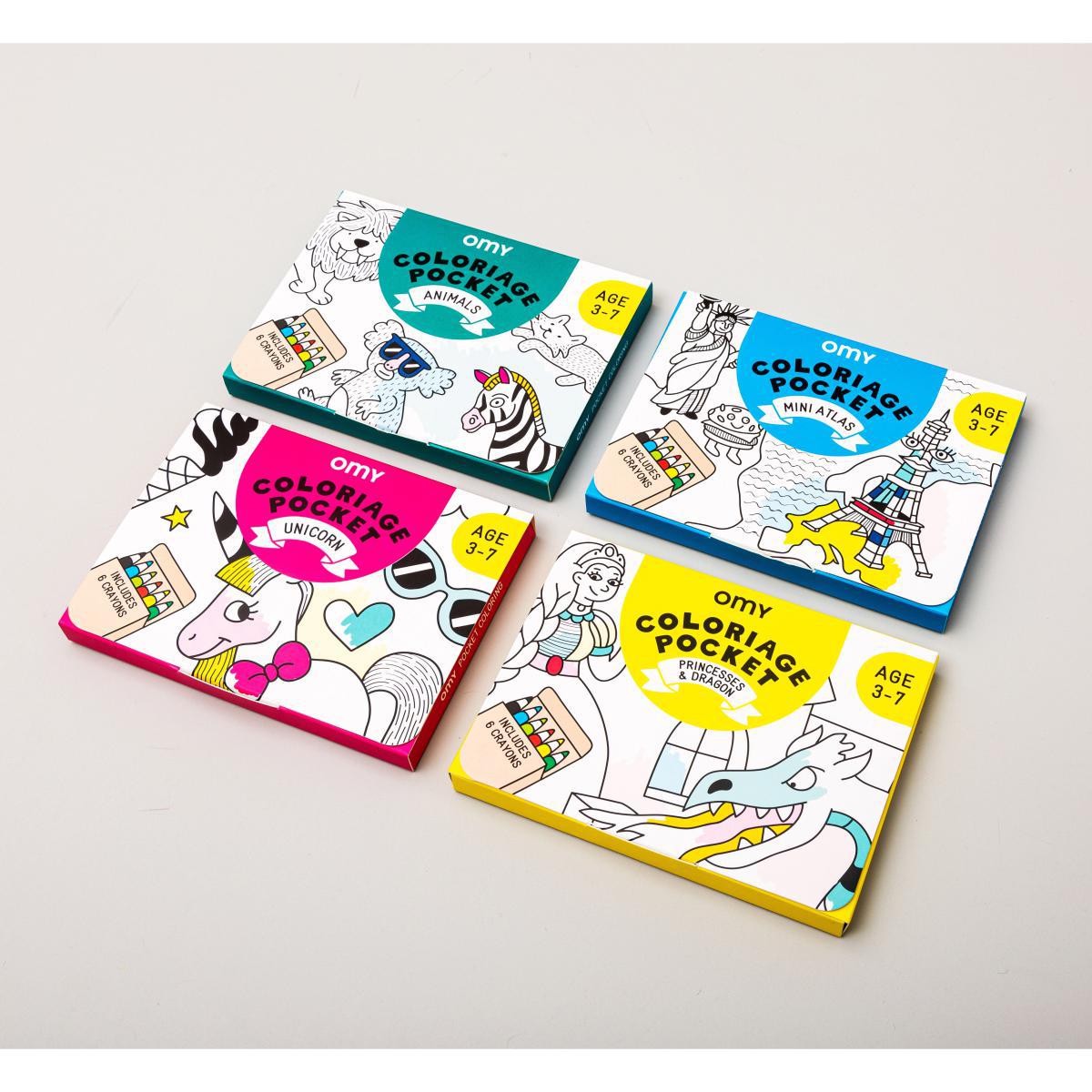 Coloriage Pocket - Licorne Colouring poster - / 52 x 38 cm by OMY Design & Play White/Black – image 5