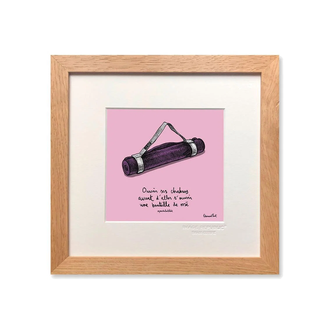 Edouard Pont - Pas du tout cliché / Yoga Poster - / 22 x 22cm by Image Republic Multicoloured – image 1