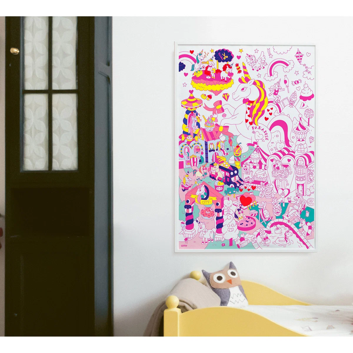 Lily Colouring poster - / 100 x 70 cm by OMY Design & Play White/Pink – image 4