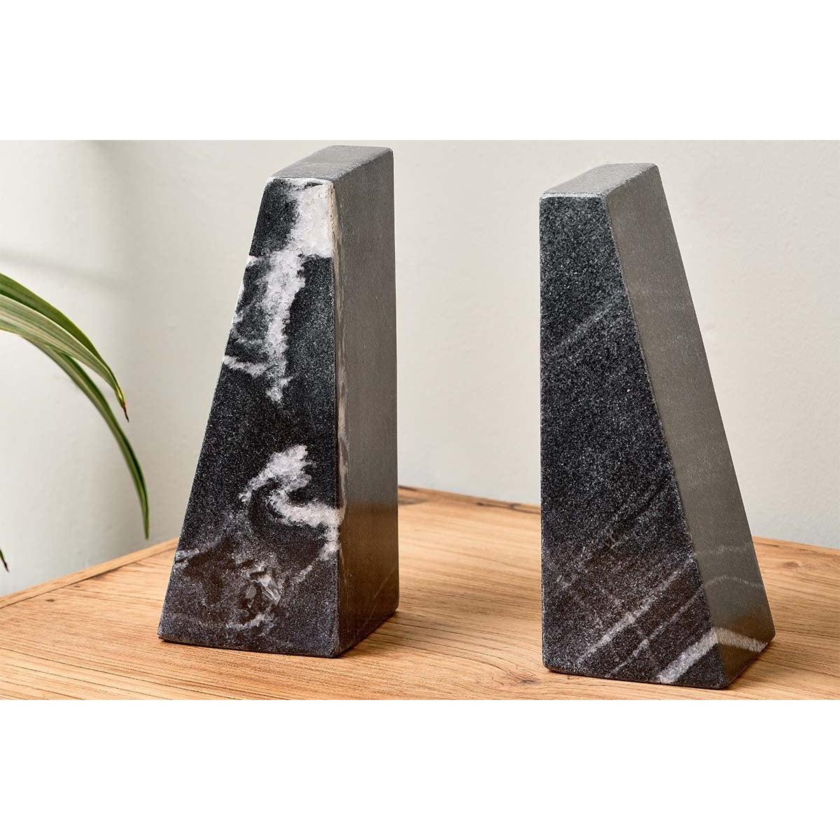 Nkuku Juda Marble Bookends | Decorative Accessories | Black – image 3