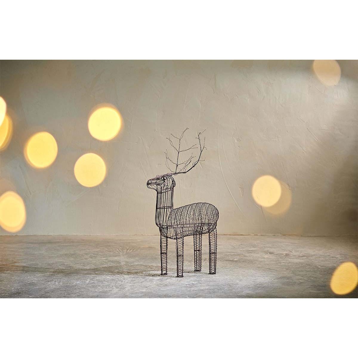 Nkuku Bassam Standing Reindeer | Decorative Accessories | Black | Large 135 x 80 x 25 cm – image 2