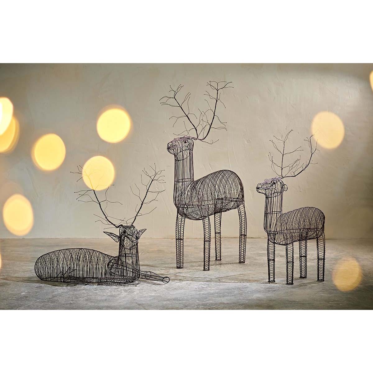 Nkuku Bassam Standing Reindeer | Decorative Accessories | Black | Large 135 x 80 x 25 cm – image 3