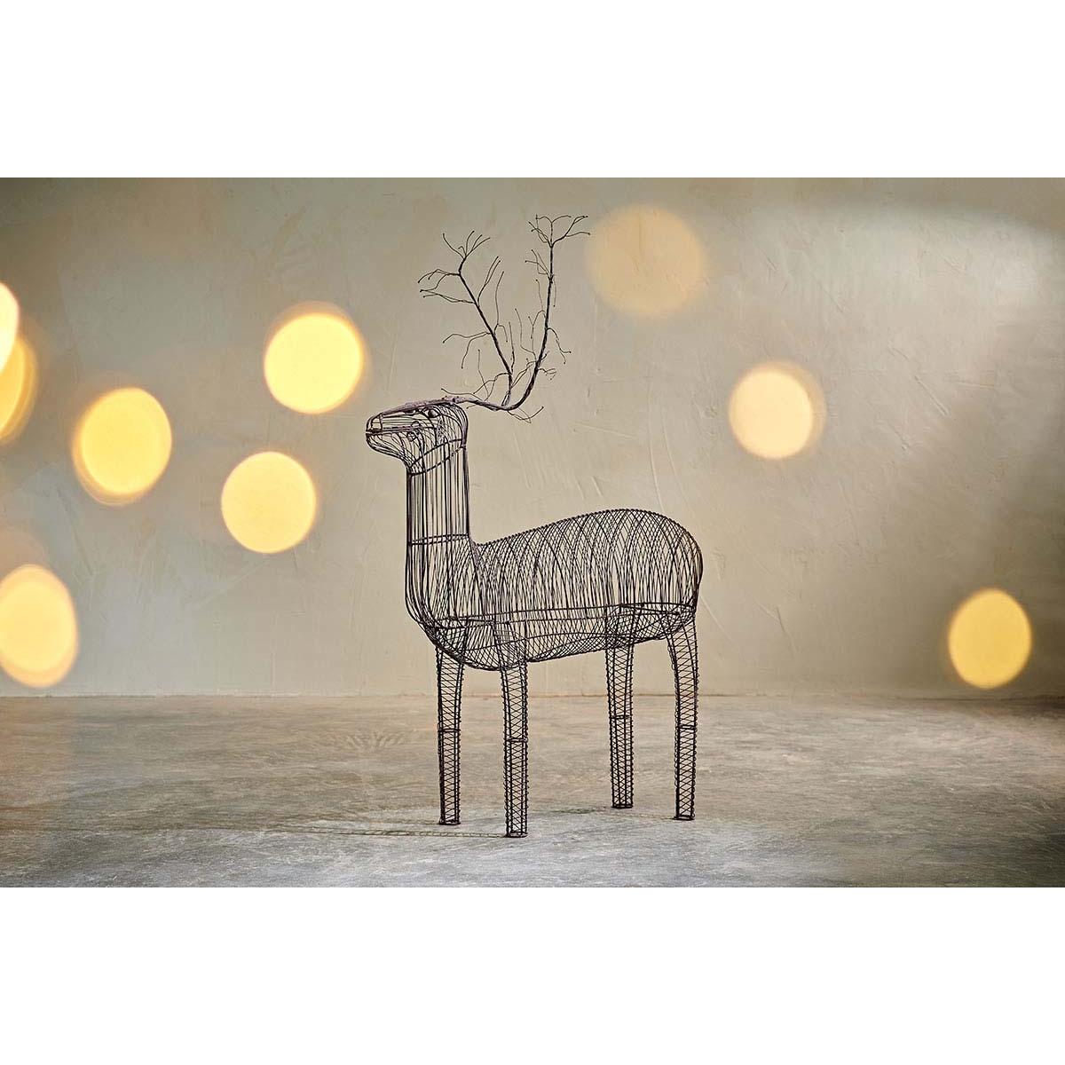 Nkuku Bassam Standing Reindeer | Decorative Accessories | Black | Large 135 x 80 x 25 cm – image 1