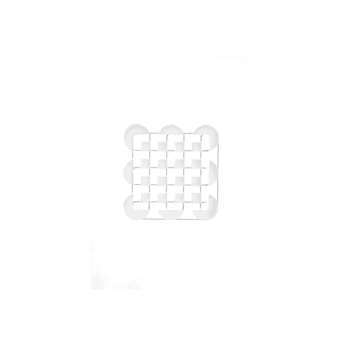 MOEBE Relief artwork circles & squares 14.8x21 cm Off White – image 1