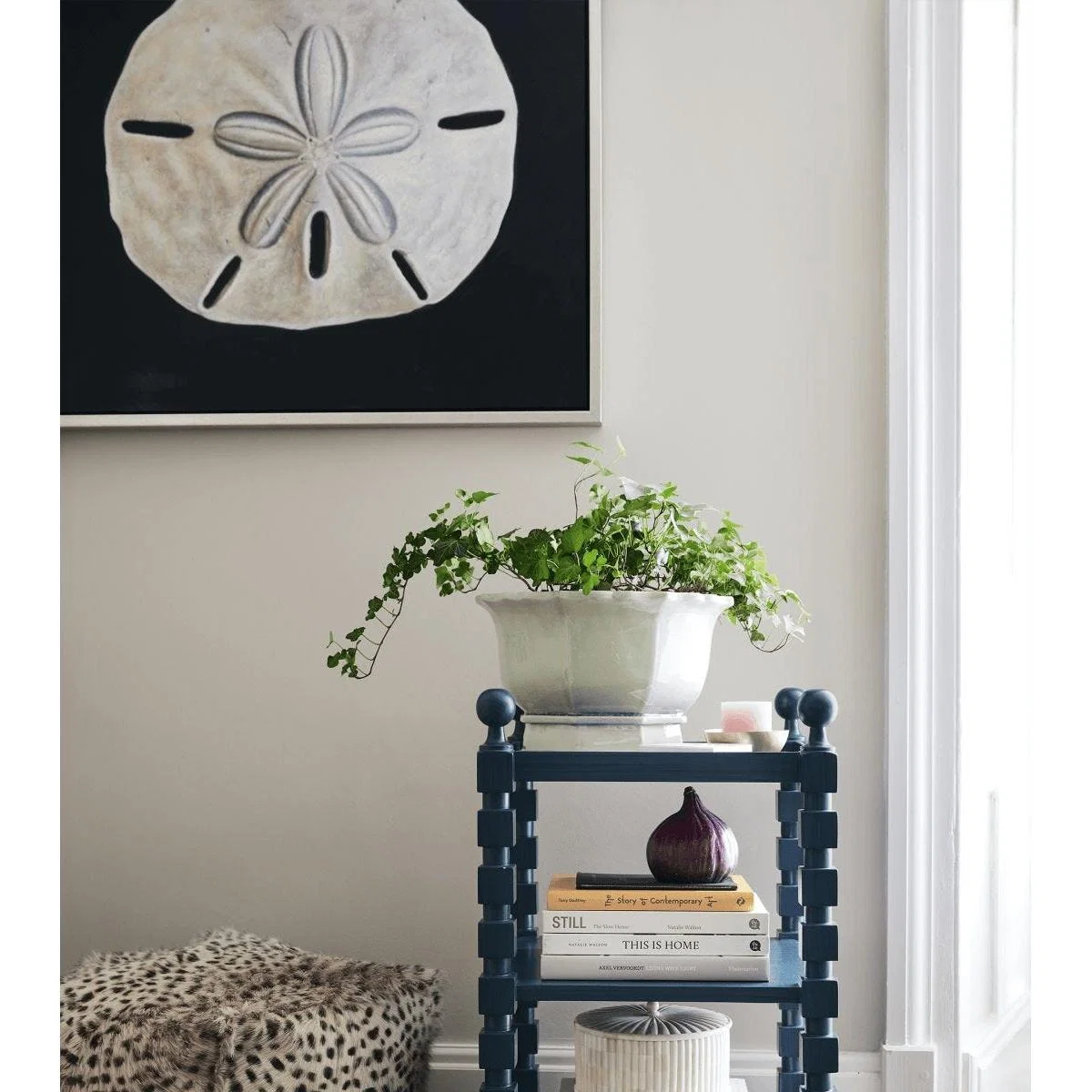 OKA, Calliope Sand Dollar Oil Painting - Off-White/Black, Wall Paintings, Polyurethane, Plain – image 2