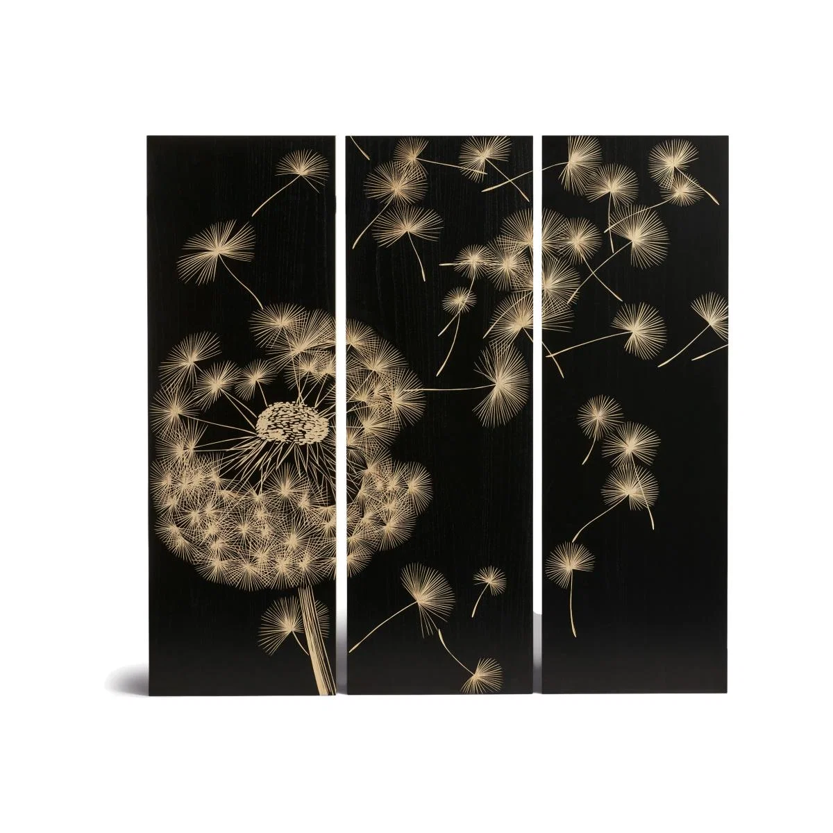 Espoir Wall Art Panels, Set of Three - Black/Natural – image 1