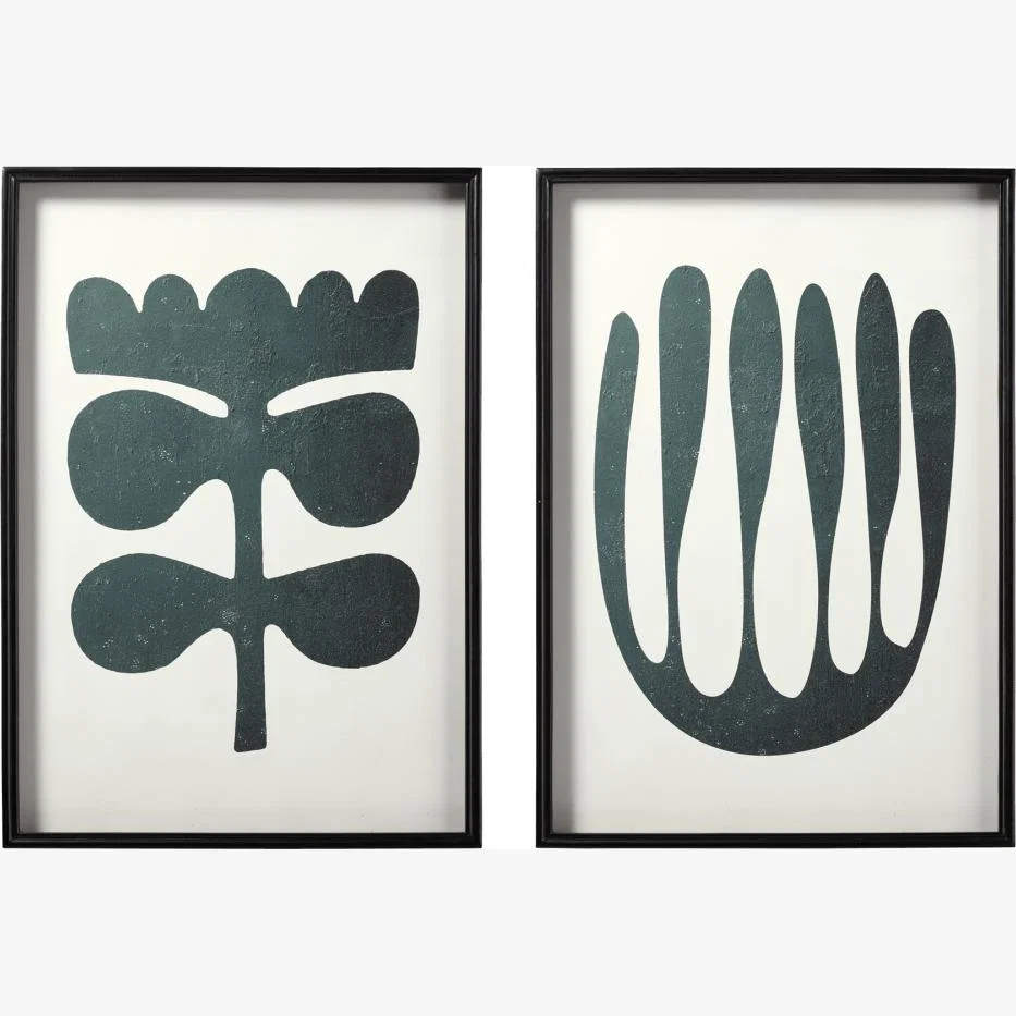 OKA, Pair of Eferi Framed Prints - Black/White, Wall Prints, Glass/Wood – image 1