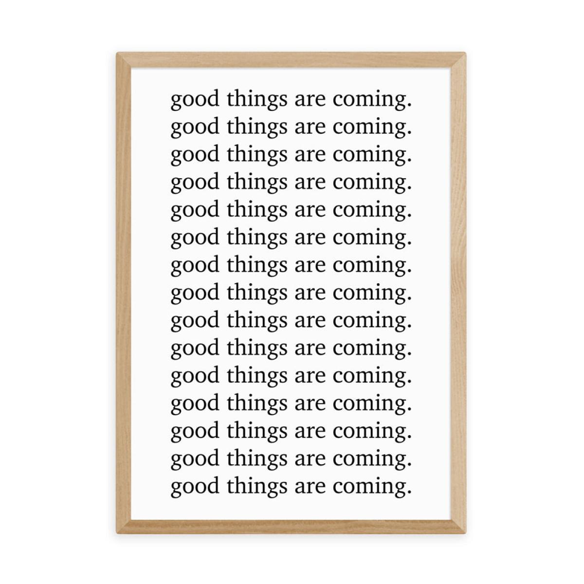 Good Things are Coming by Honeymoon Hotel - A3 Oak Framed Art Print – image 2