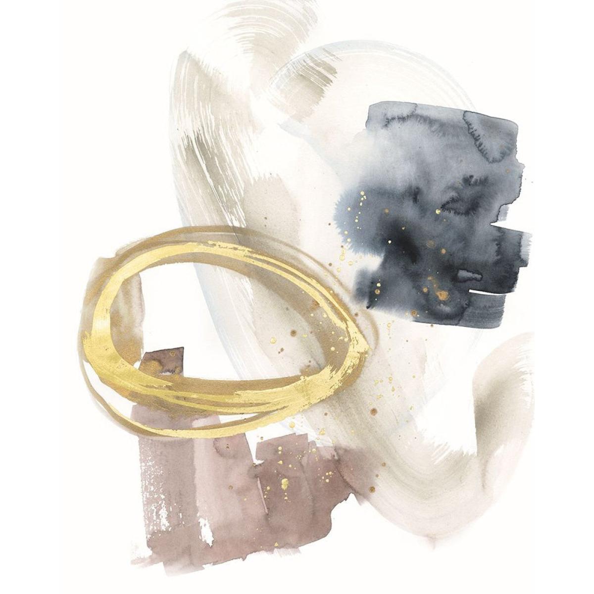 Olivia's Golden Ring I Oak Framed Wall Art Multicoloured – image 2