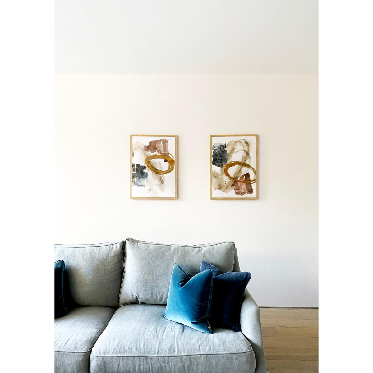 Olivia's Golden Ring I Oak Framed Wall Art Multicoloured – image 3