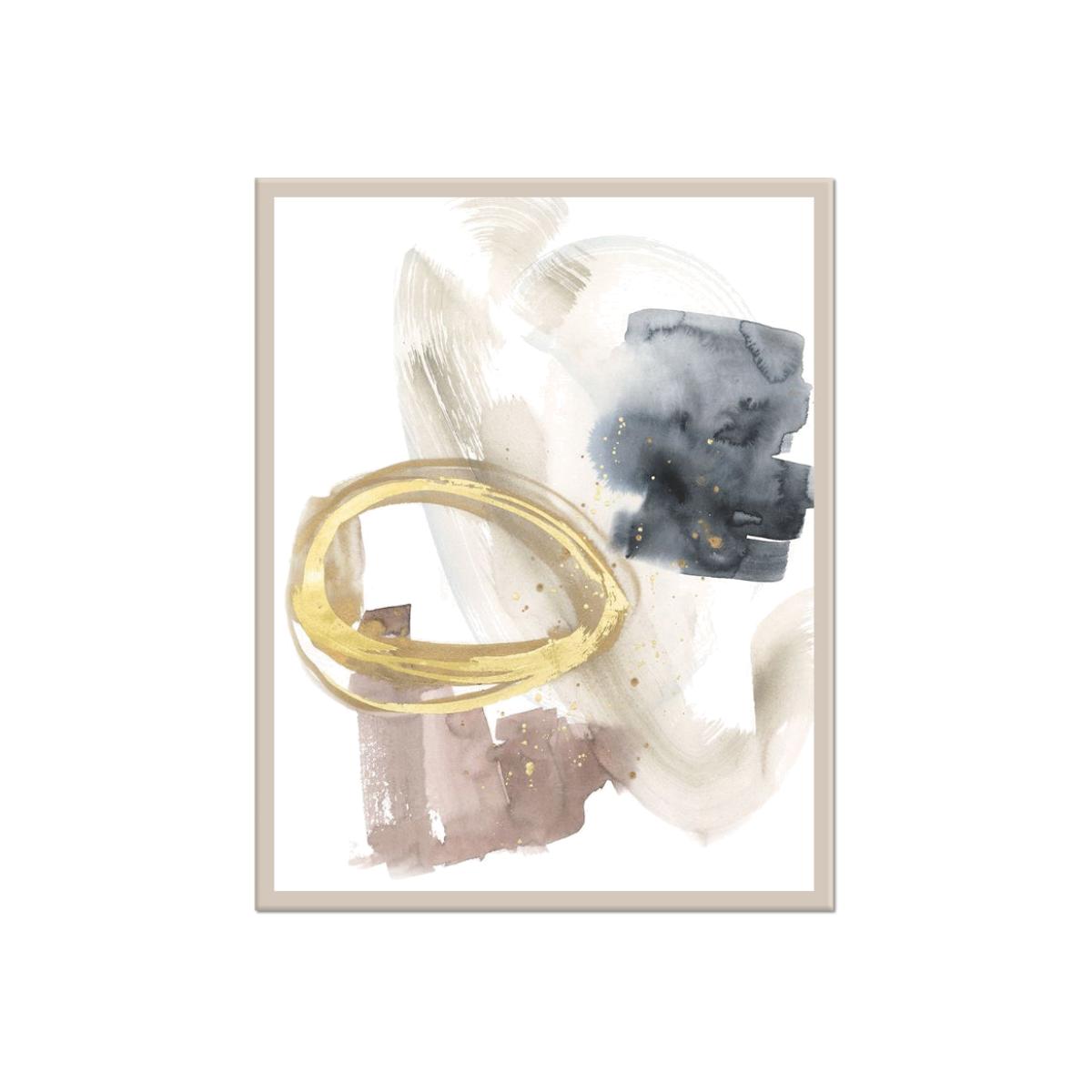 Olivia's Golden Ring I Oak Framed Wall Art Multicoloured – image 1