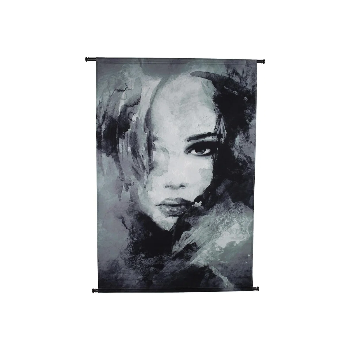 Libra Midnight Mayfair Collection - Velvet Watercolour Portrait Wall Hanging – image 1