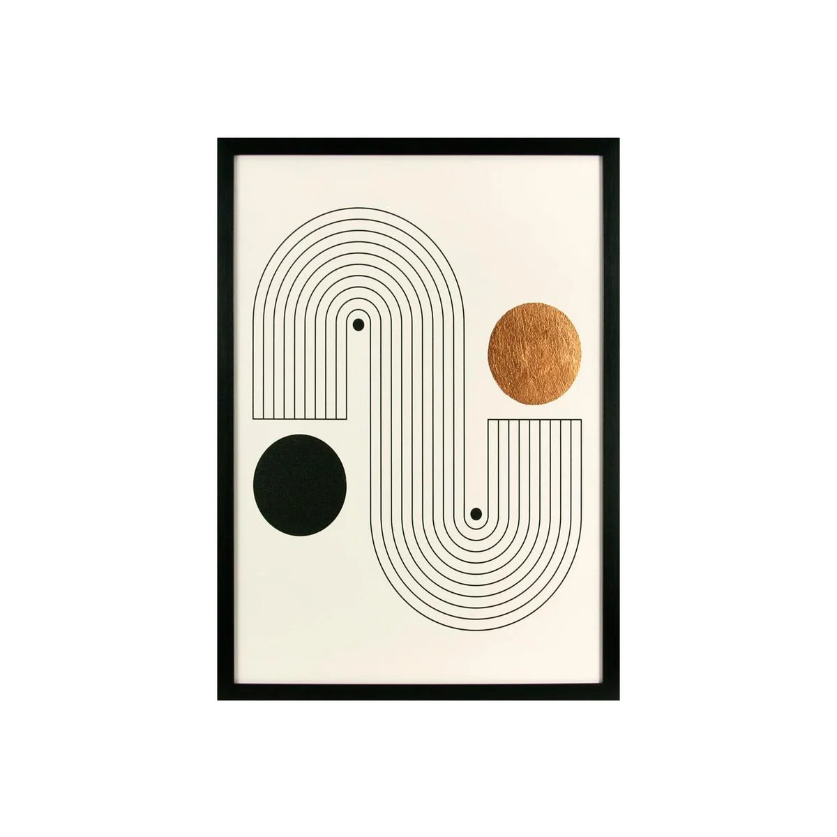 Olivia's 'Copper Shapes II' - Framed & Varnished Print - 64x46.5cm – image 1