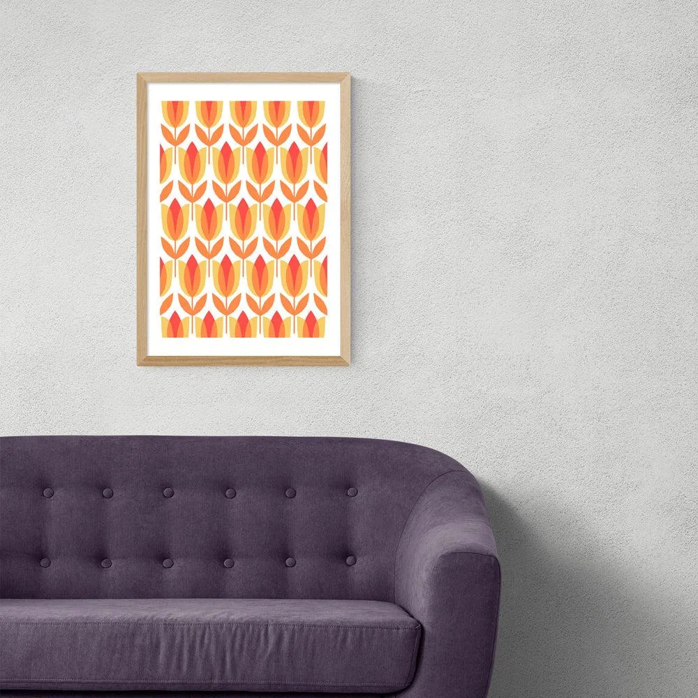 Tulip by Julie Lavender by Julie Lavender - A3 Oak Framed Art Print – image 2