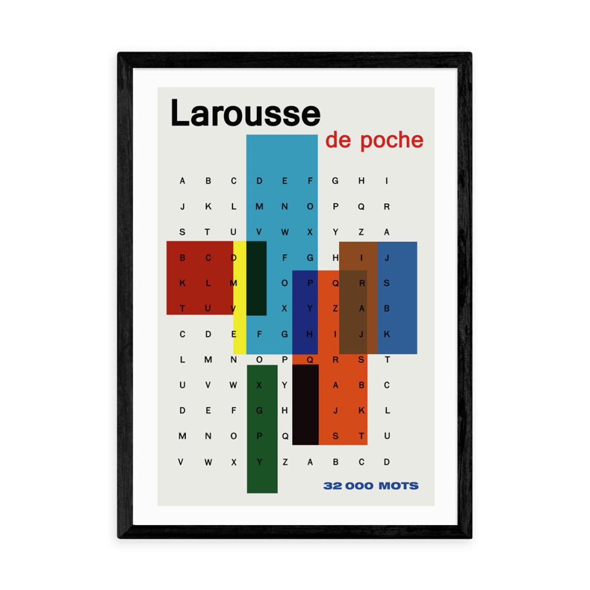 Larousse de Poche by Vintage by Hemingway - A1 Black Framed Art Print – image 2