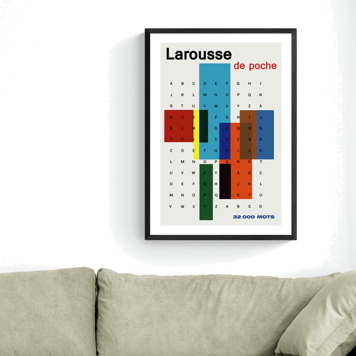 Larousse de Poche by Vintage by Hemingway - A1 Black Framed Art Print – image 1