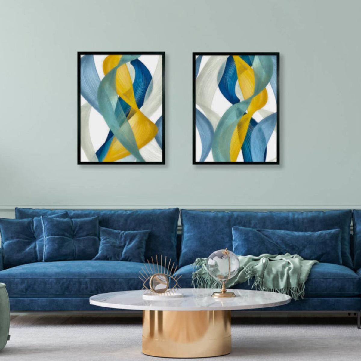 Olivia's 'Vertical Bands II' - Framed & Glazed Print - 71.5x55.5cm – image 2