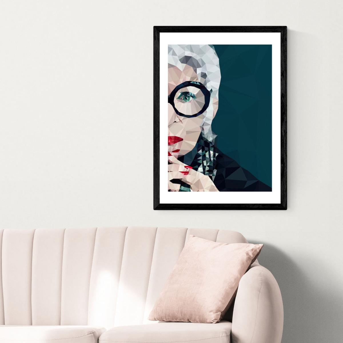 Iris Apfel by Studio Cockatoo - A2 Black Framed Art Print – image 2