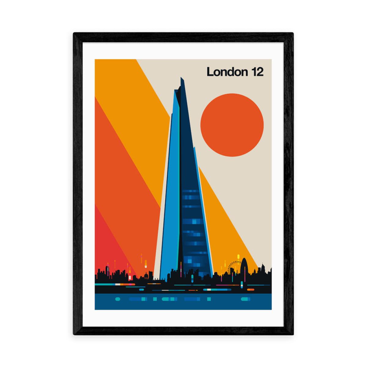 London 12 by Bo Lundberg - A2 Black Framed Art Print – image 2