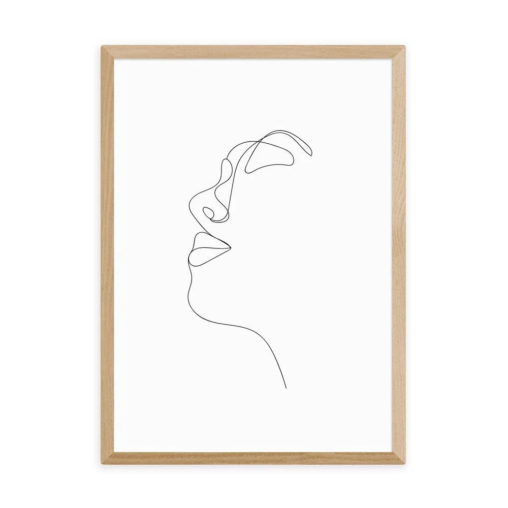 Profile by Rafael Farias - A3 Oak Framed Art Print – image 2