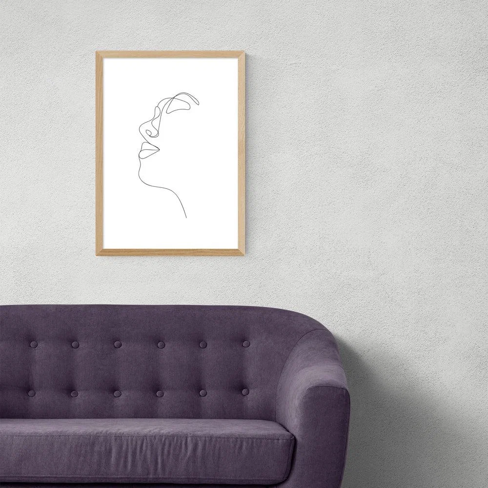Profile by Rafael Farias - A3 Oak Framed Art Print – image 1