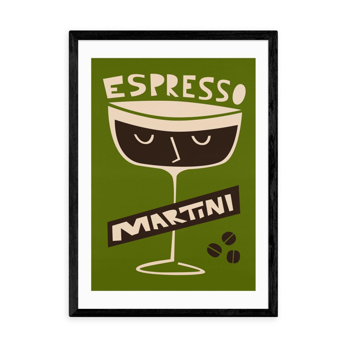Espresso Martini by Fox and Velvet - A3 Black Framed Art Print – image 2