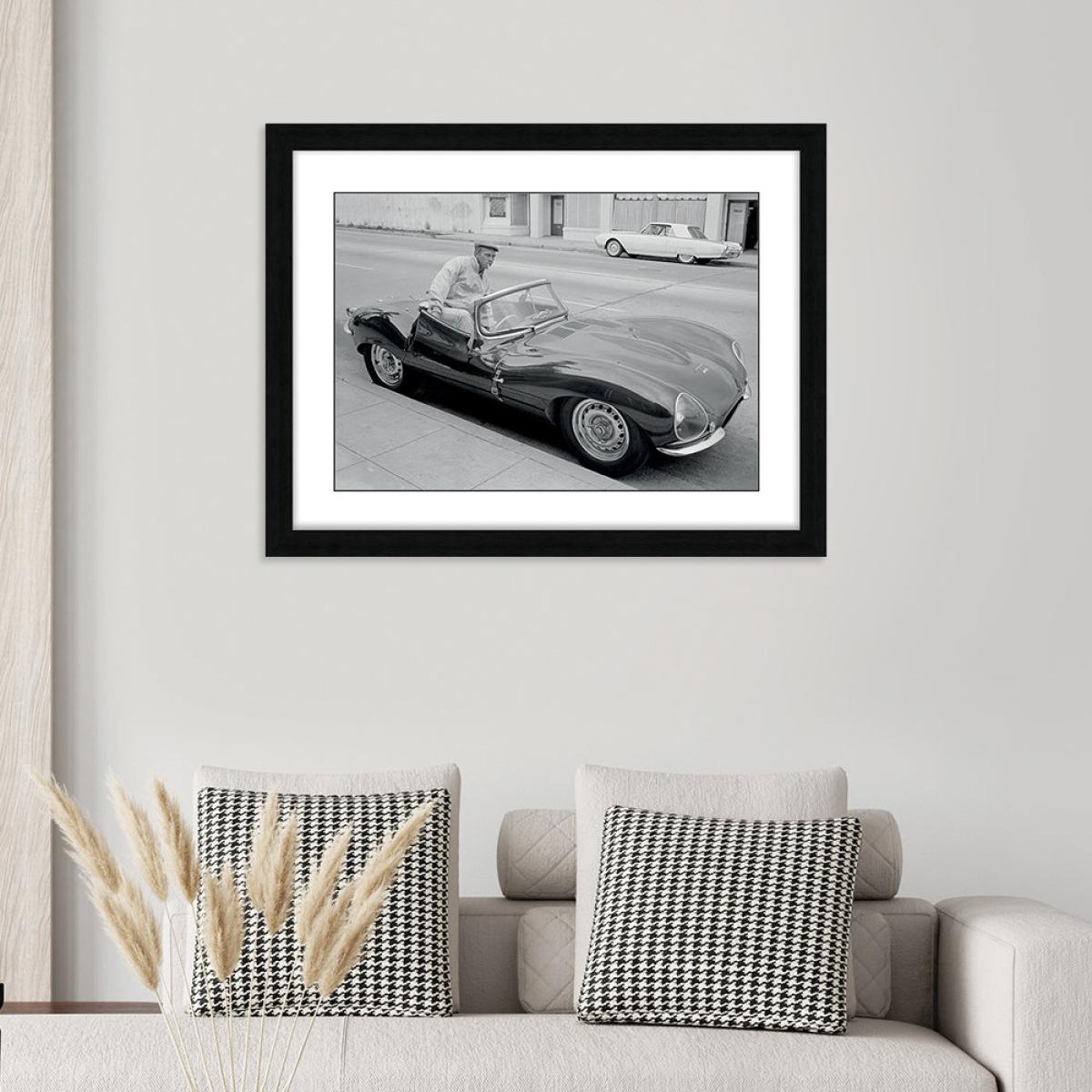 The Art Group Time Life Steve Mcqueen Smoking Framed Art - 60x80cm – image 2