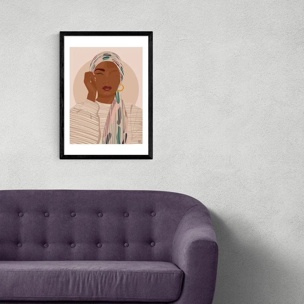 Aaliyah by Layover Art - A3 Black Framed Art Print – image 2