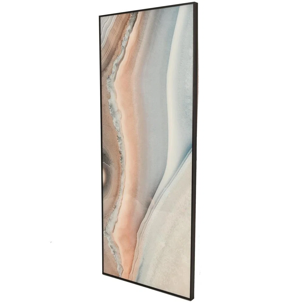 Libra Soft Pink And Blue Agate Glass Wall Art - Vertical Hanging – image 2