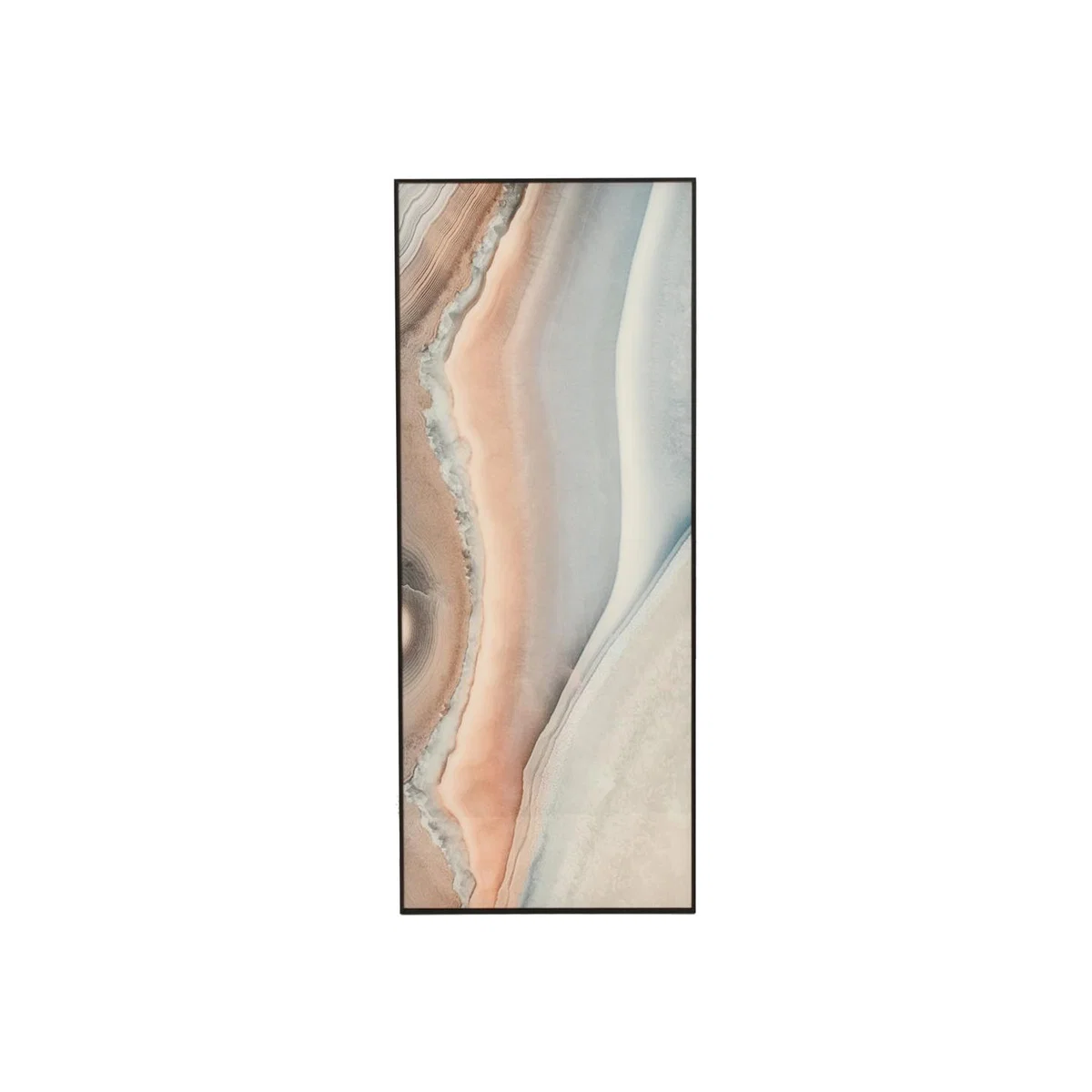 Libra Soft Pink And Blue Agate Glass Wall Art - Vertical Hanging – image 1