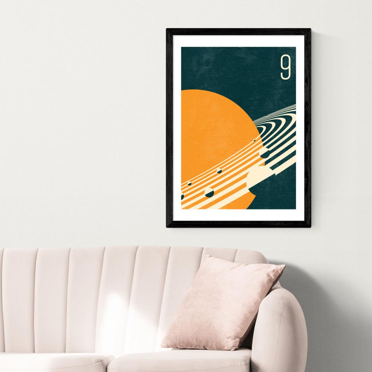 Planet 9 by Simon C Page - A2 Black Framed Art Print – image 1