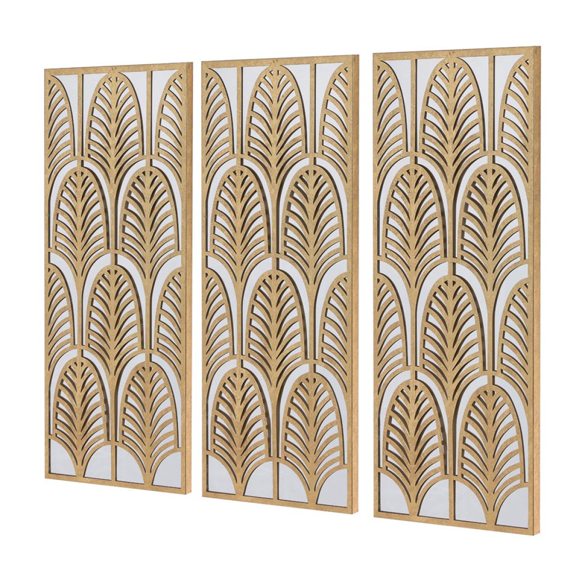 Olivia's Benny Rectangular Metal Mirrored Wall Art in Gold – image 4