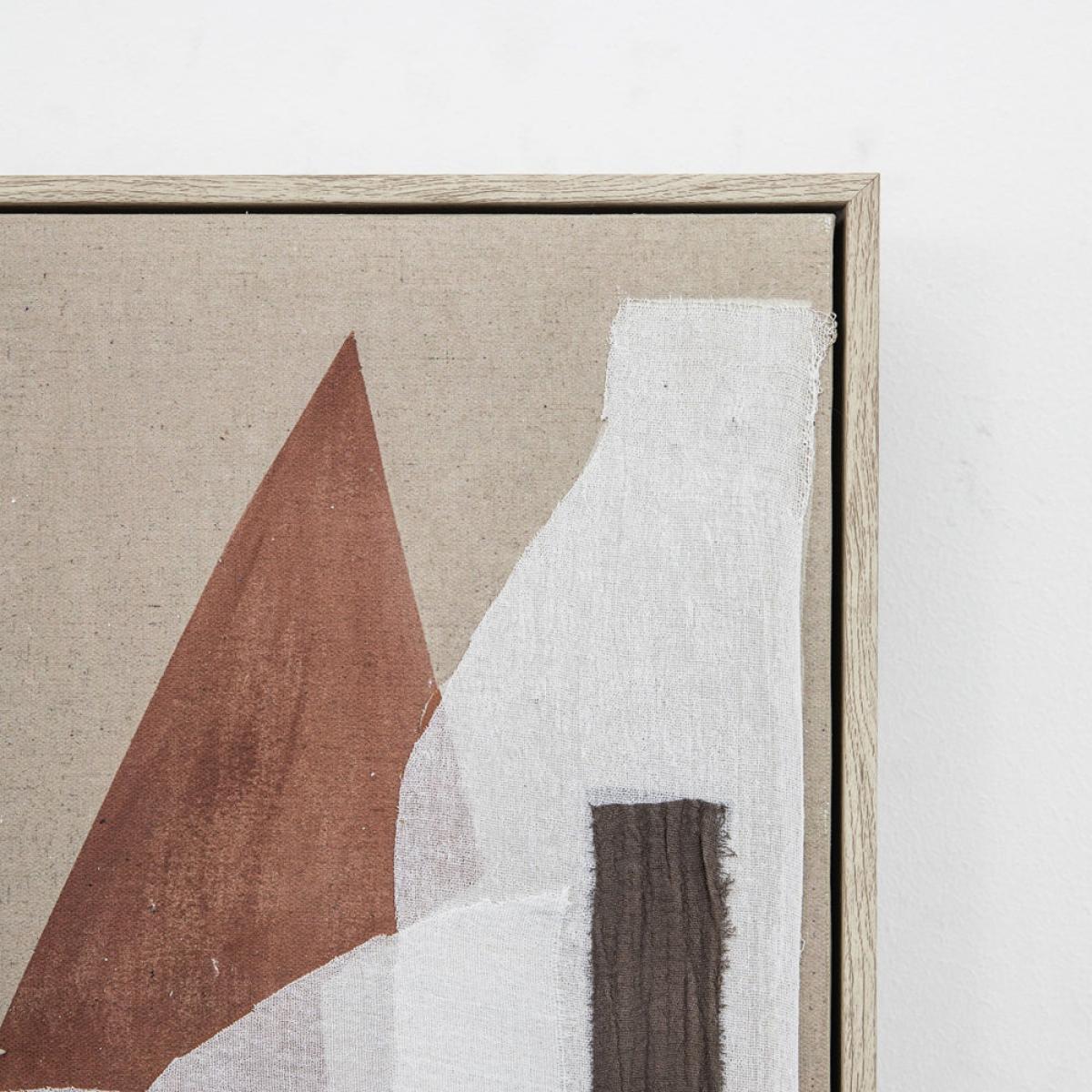 Gallery Interiors Krennic Abstract Textured Wall Art Natural – image 3