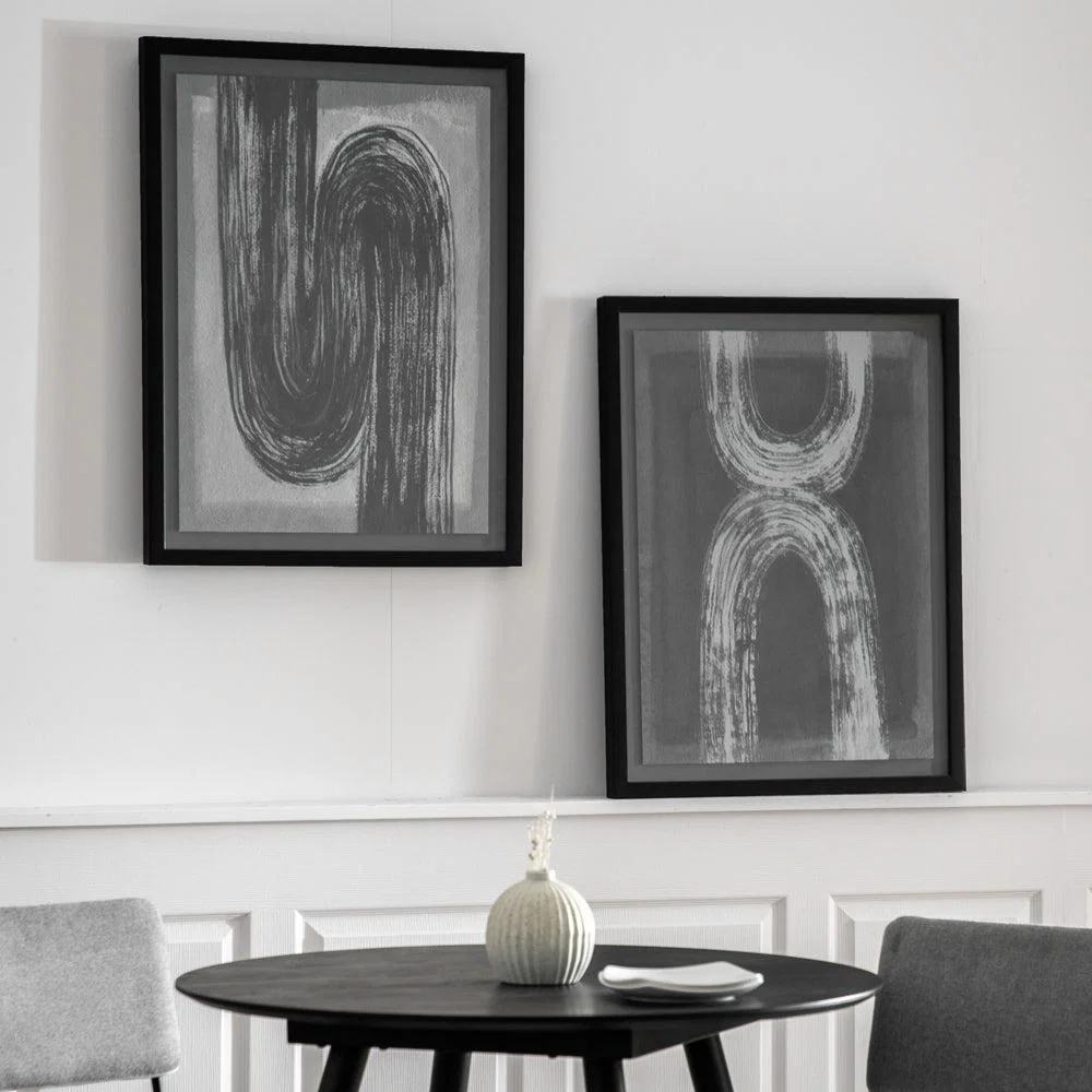 Gallery Interiors Pascal Abstract Charcoal Wall Art Multicoloured – image 1