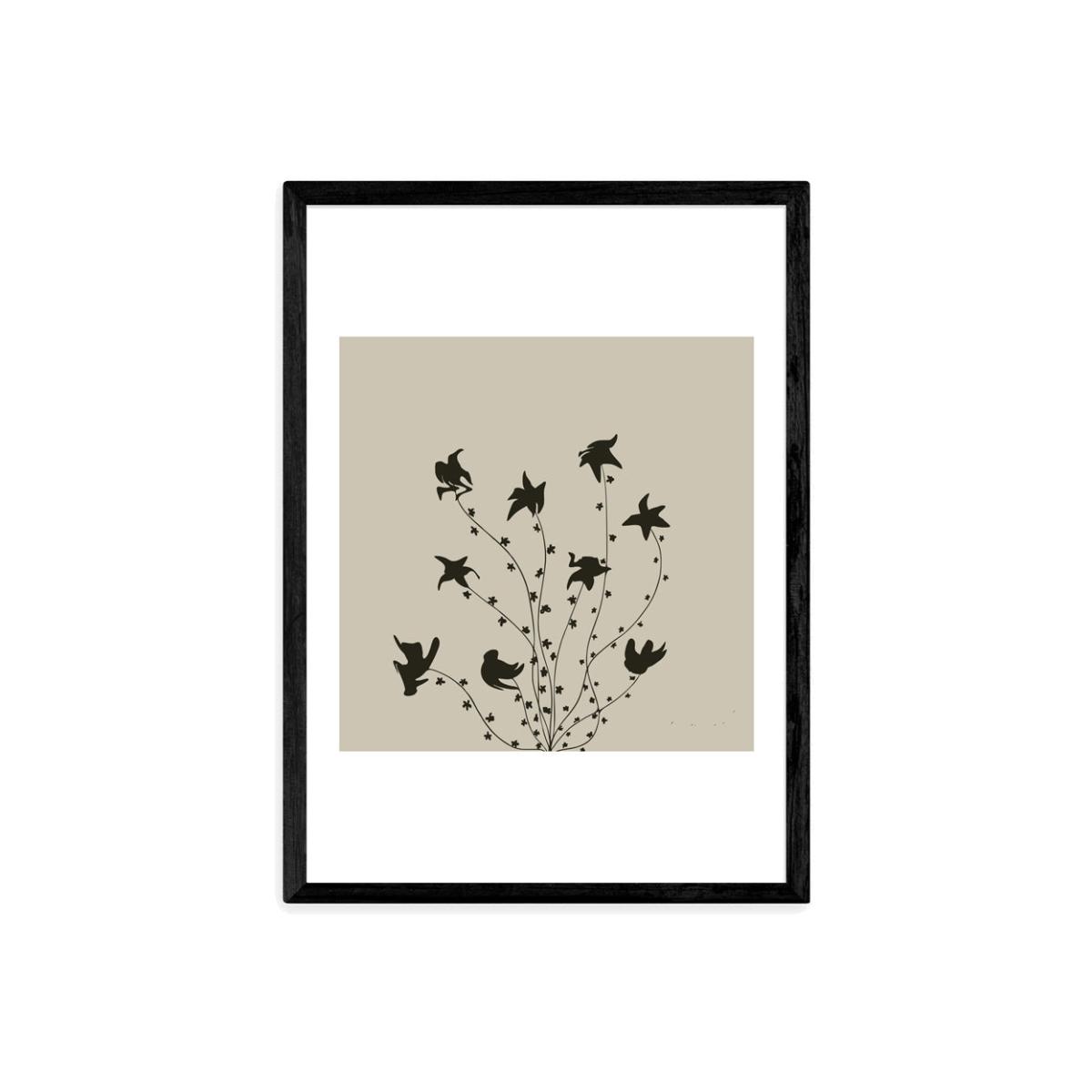 Swirly flowers by Hali Igwelaezoh - A3 Black Framed Art Print – image 1