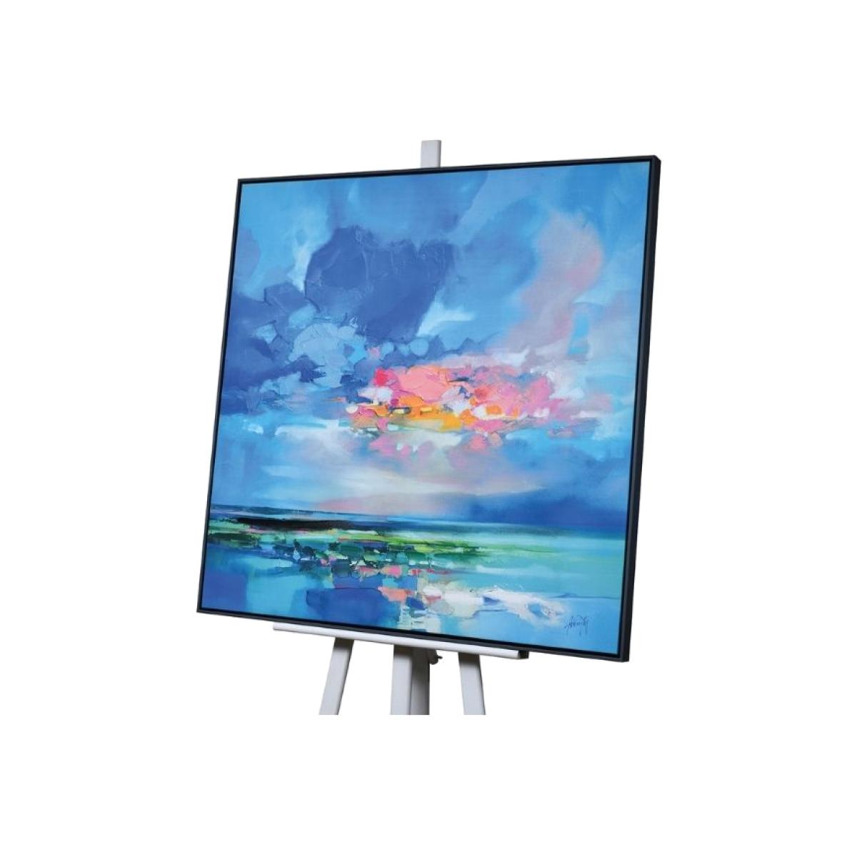 Scott Naismith Arran Blue Capped Framed Canvas With Hand Paint - 85 x 85 – image 1
