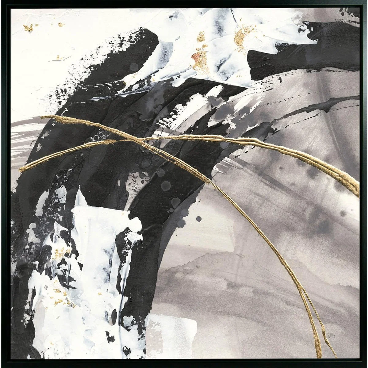 Olivia's 'Gilded Arcs II' - Framed Canvas - 81.5x81.5cm – image 1