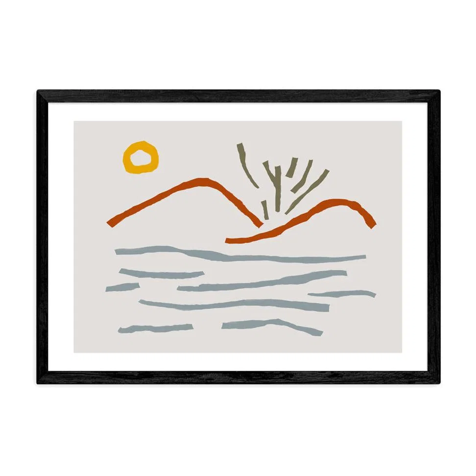 Nature Land by Dan Hobday - A3 Black Framed Art Print – image 1