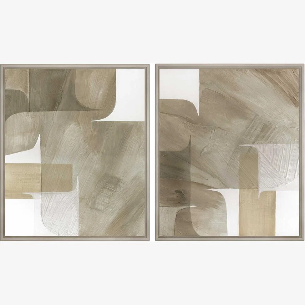 Quintessa Art Set of 2 Folia Hand Painting / 104 x 84cm